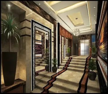 الرخام والجرانيت في المداخل