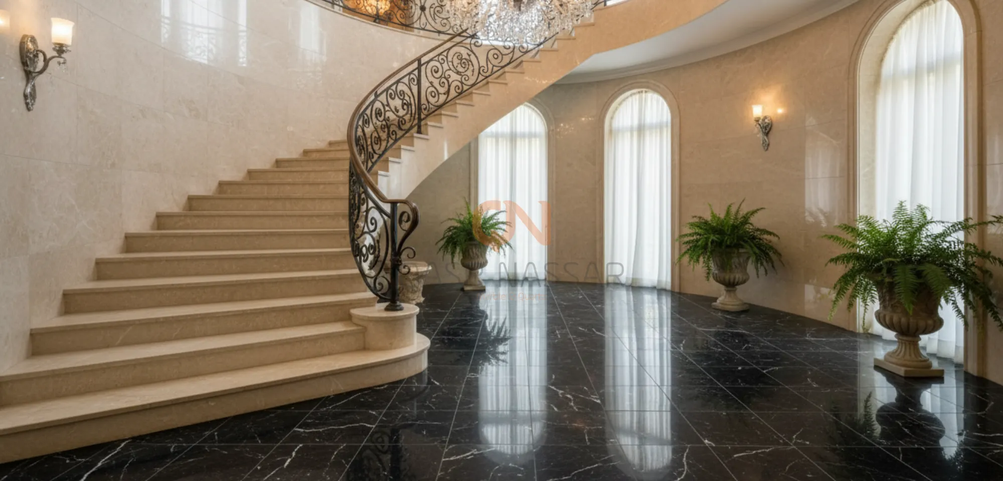 اشكال مداخل بيوت رخام