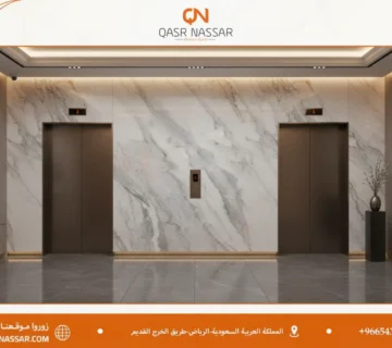 واجهات مصاعد رخام في مدخل فاخر